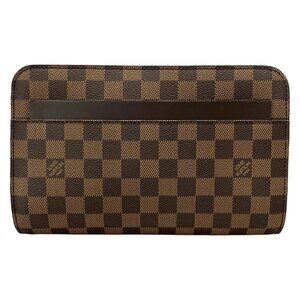 LOUIS VUITTON Saint Louis Ebene Damier - Mens Clutch Bag 516-082225